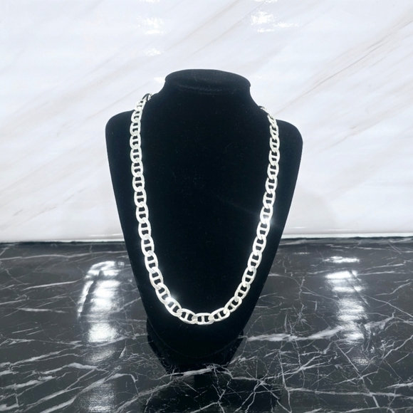 925 Sterling Silver Unisex Chain Necklace Size: 22" - Picture 7 of 7